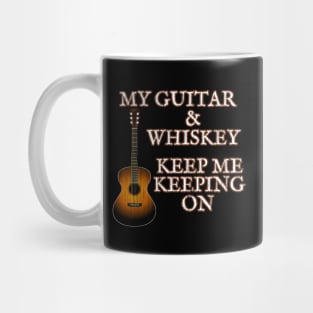 Acoustic Guitar Musician Gift MY GUITAR & WHISKEY Tshirt by ScottyGaaDo Mug